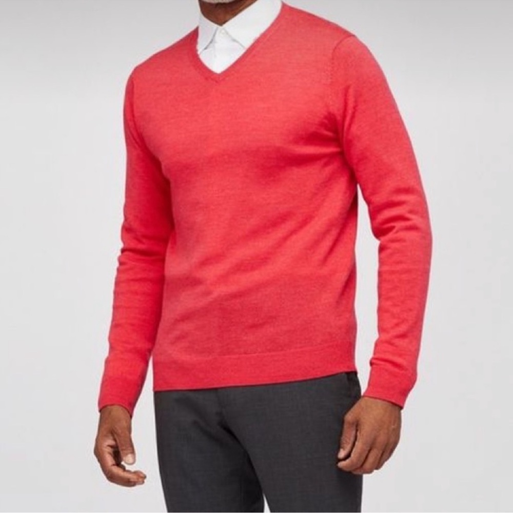 Bonobos 100% Extra-Fine Merino Wool V-Neck Sweater Slim Fit XL #21596 Career